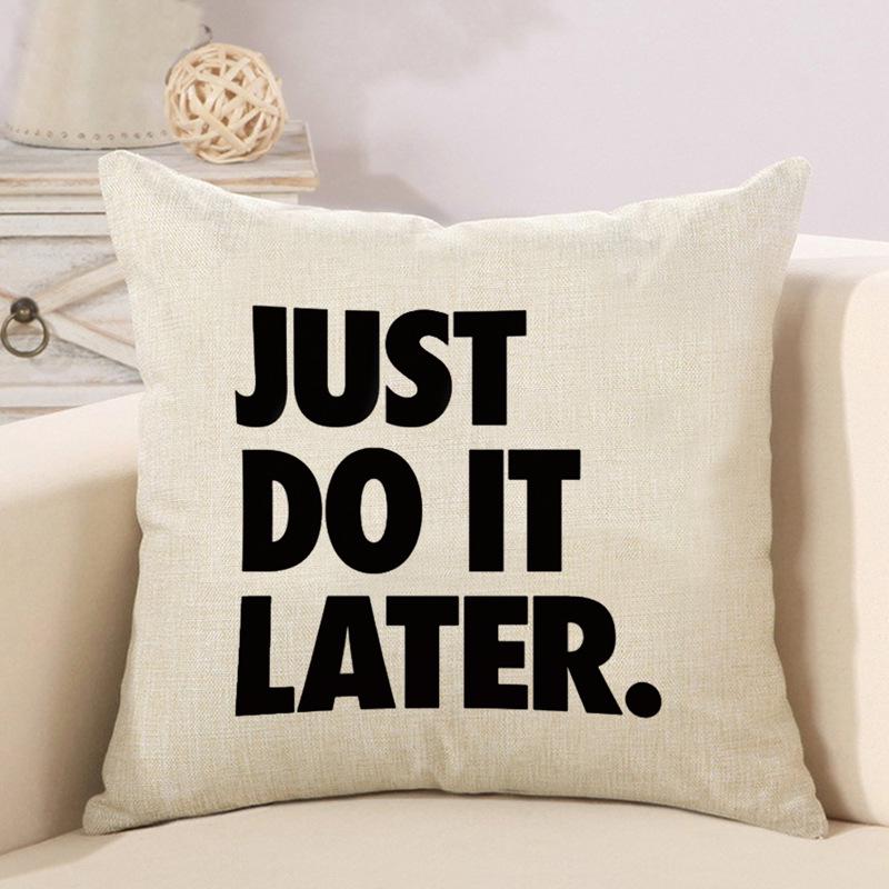 Creative life letter hug pillowcase home decoration car sofa cushion set outdoor products