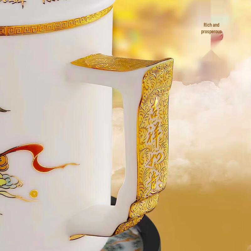 Chaxun Mutton Fat Jade Porcelain Tea Infusion Cup