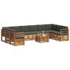 Outdoor Sofa Set with Cushions 11 pcs Natural and Anthracite