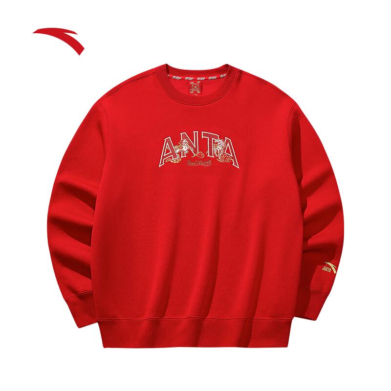 ANTA Men s Fleece Lined Crewneck Sweatshirt L
