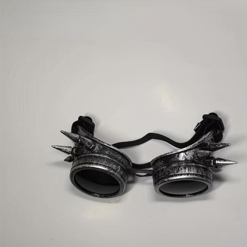 1pc Neue Schweißen Runde Goggle Steampunk Cyber Goth Sonnenbrille Niet Spiked Brille Cosplay Antike Viktorianischen Brillen