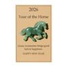 3D Lucky Crystal Horse with Card Horse Collectible Figurine Symbol Strength New Beginnings for Good Luck Decorative Gift