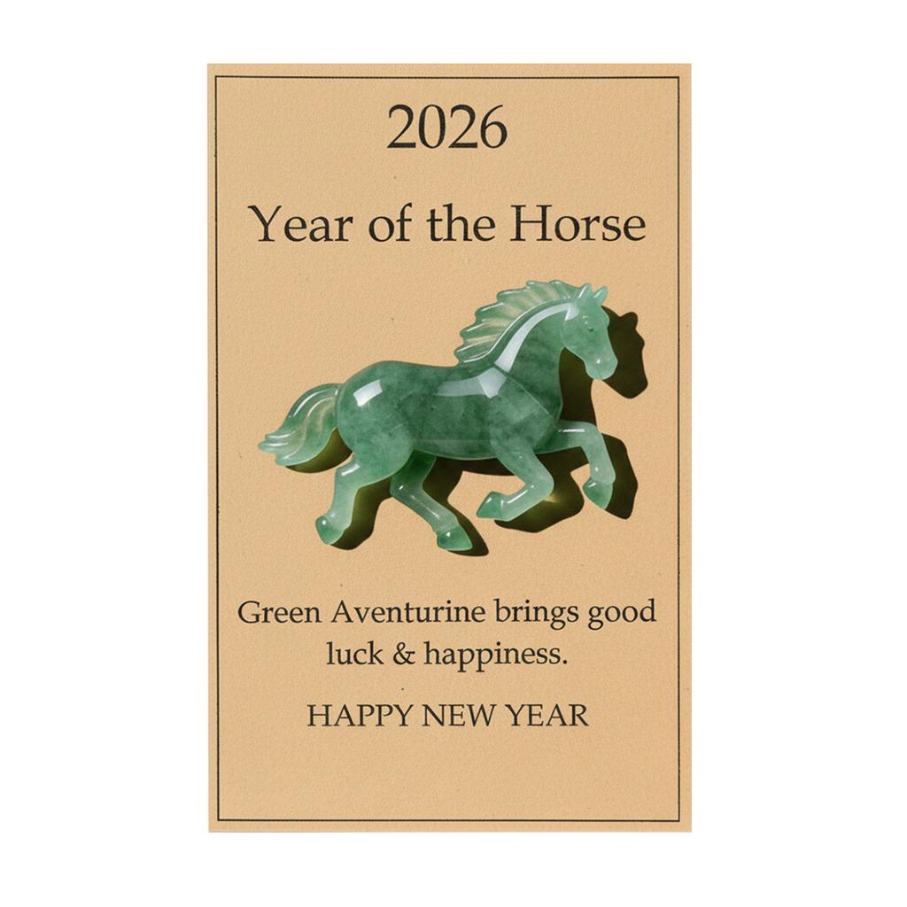 3D Lucky Crystal Horse with Card Horse Collectible Figurine Symbol Strength New Beginnings for Good Luck Decorative Gift