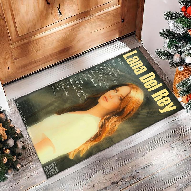 Soft Crystal Velvet Floor Rug,Lana Del Rey Anti Slip Decorative Carpet, Plush Area Mat For Indoor Home Decoration