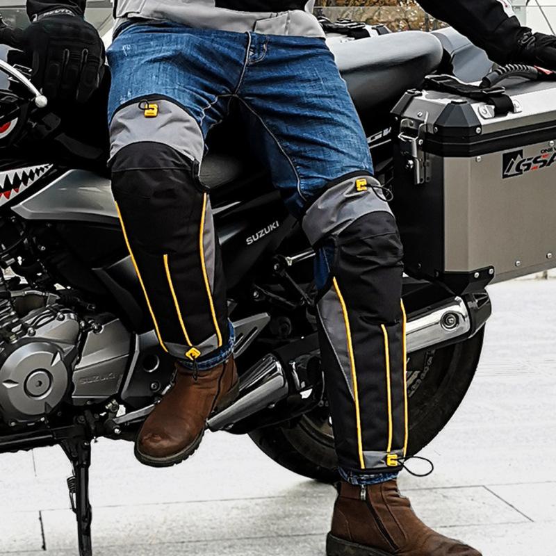 1 Paar Motorfiets Kniebeschermers Motorfiets Verstelbare Riem Winddicht Winter Warmer Kniebeschermer