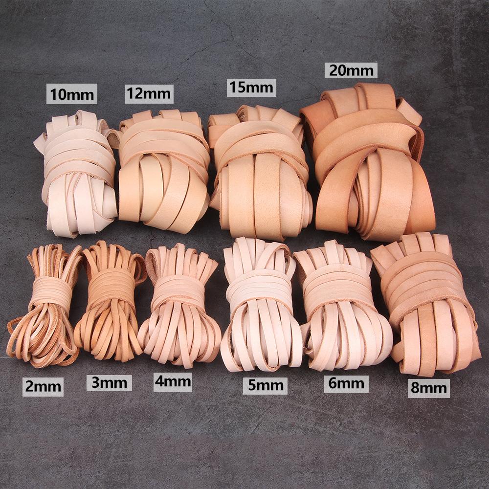 Diy Jewelry Material Cowhide Strip 3 5 8 10 Wide 2Mm Thick Pet Woven Bracelet Necklace Cowhide Rope