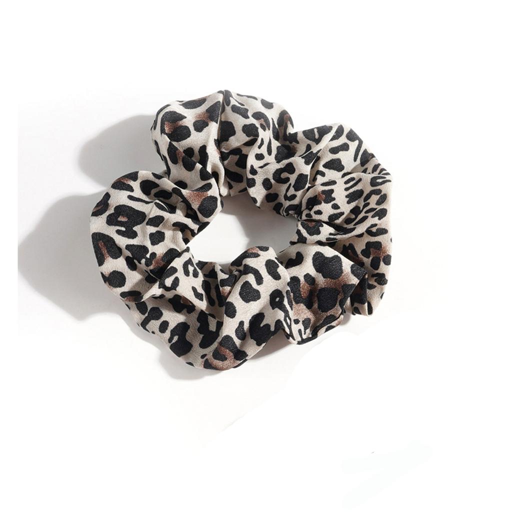 Leopard Print Hair Band Bohemian Large Intestine Band Small Fresh Commuter Rubber Band Flower Print Head Band Head Rope