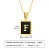 Letter Initial Pendant Necklace Women Stainless Steel Jewelry Alphabet Collar Birthday Party Mom Girlfriend Valentine's Day Gift
