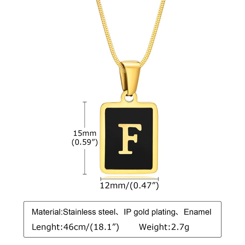 Letter Initial Pendant Necklace Women Stainless Steel Jewelry Alphabet Collar Birthday Party Mom Girlfriend Valentine's Day Gift