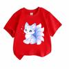 Kids Boys Girls 100% Cotton Crew Neck Short Sleeve T-Shirt, Cute Glowing Crescent Moon Star Fox Print Soft Casual Tee for Children Daily Wear