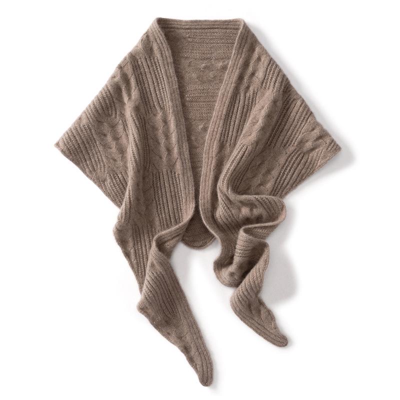 Women's 100% Pure Cashmere Solid Color Knit Scarf - New Fashion Warm Neck Protection