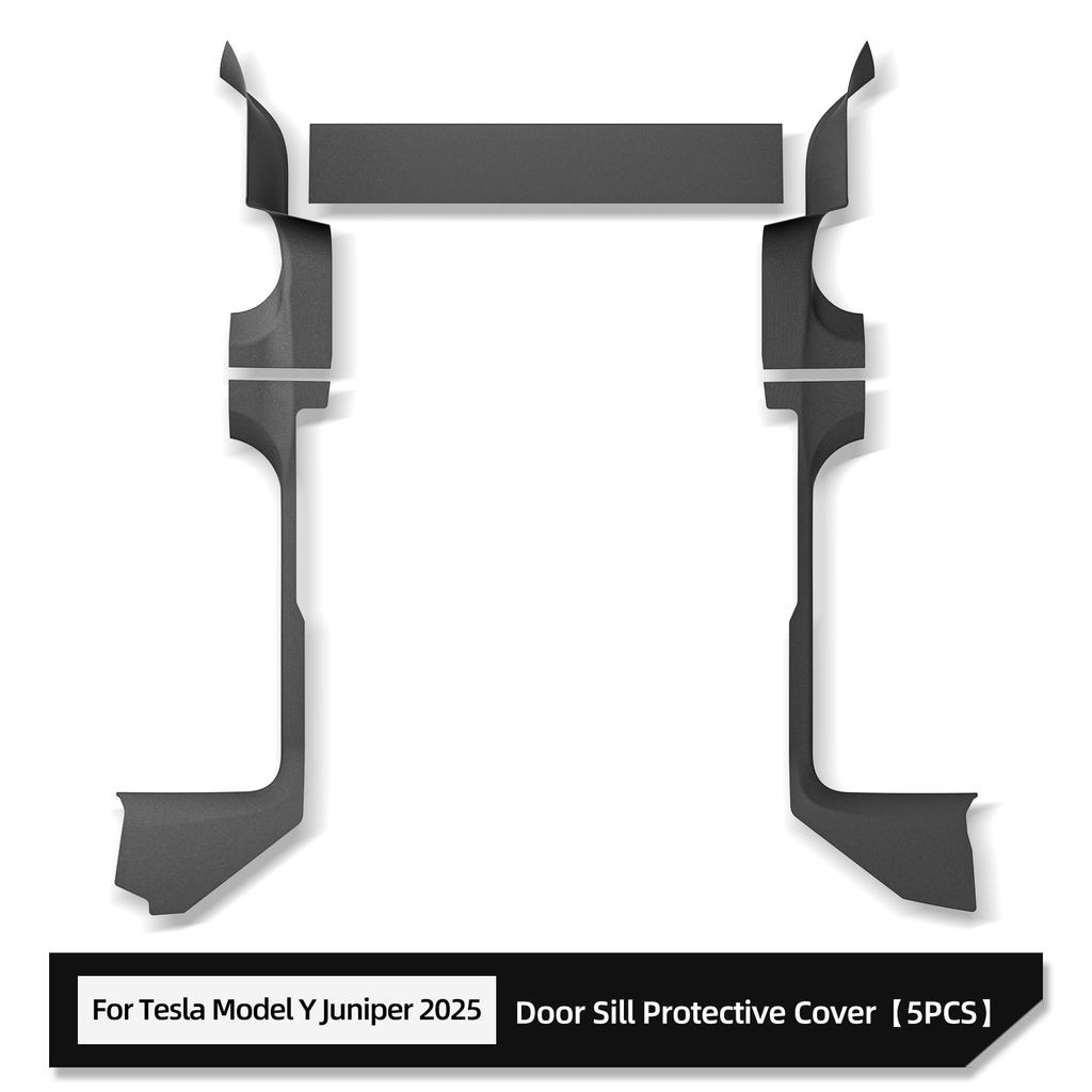 for Tesla Model Y Launch 2025 2026 Juniper Central Control Side Anti-kick Pad TPE Door Sill Strip Guard Protection Cover