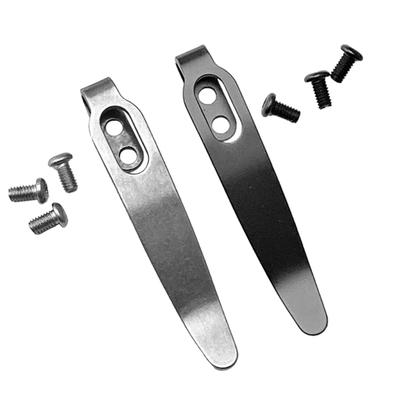 1Set 420 Edelstahl Material Messerrückenclip mit 3 Stück M 2,5 Schrauben Taschentaillenklemmen für Messer DIY Zugang herstellen