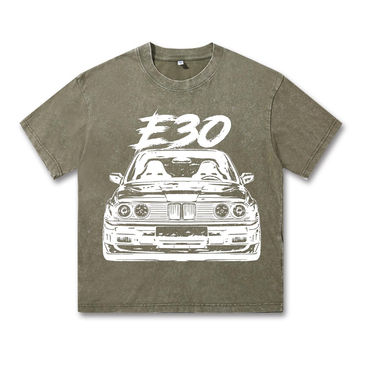 

Ретро стираная винтажная футболка весна осень женская футболка с изображением автомобиля E30 топы эстетическая одежда модная женская футболка с изображением автомобиля E30 3XL