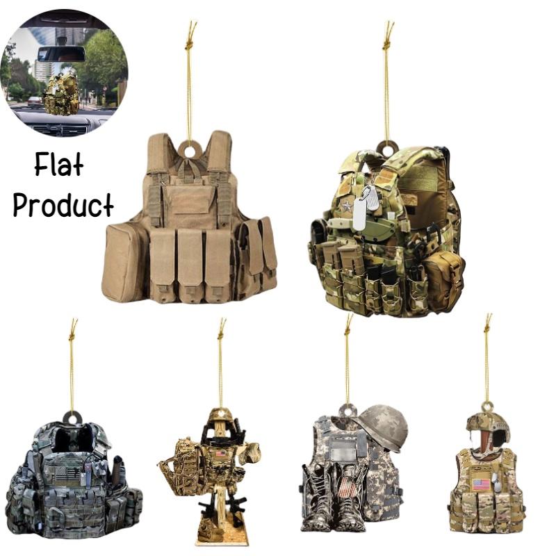 Vintage Acrylic Car Rearview Mirror Pendant Backpack Keychain Auto Interior Hanging Ornament