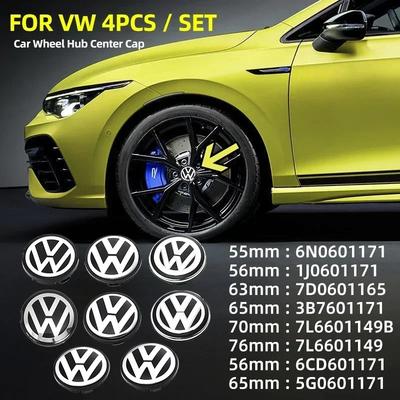 For Volkswagen 4pcs 55mm 56mm 65mm 63mm Car Styling Wheel Center Cap Hub Covers Badge Accessories For VW Volkswagen Golf Sharan