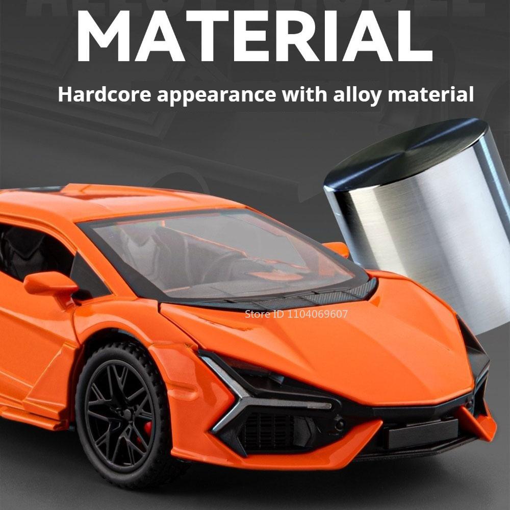 1:32 Scale Lambor Revuelto SVJ63 Toy Cars Models Wheel Pull Back Miniature Supercar Simulated Interior Vehicle Interactive Toys