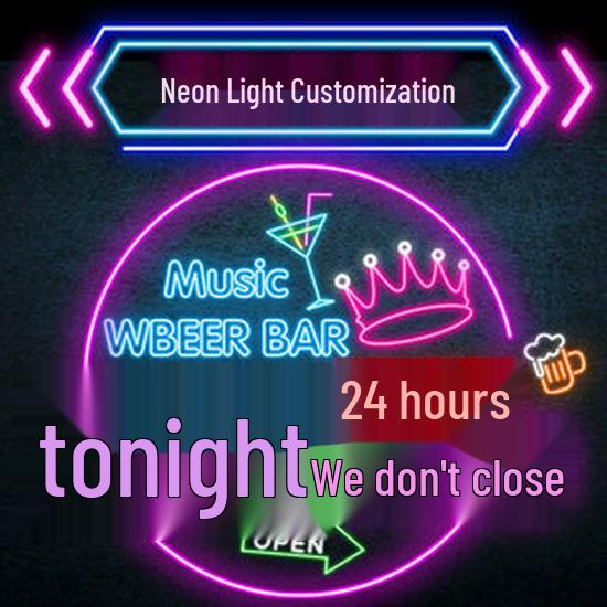 Cross-Border LED Neon Light: Outdoor/Indoor Decorative Luminous Letters for Influencer Walls