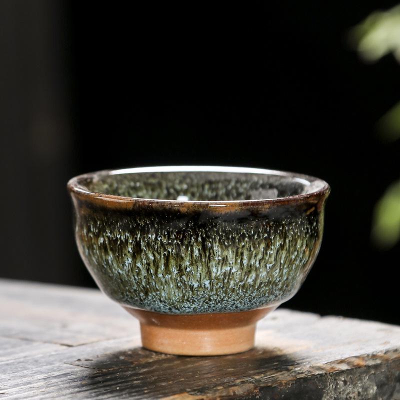 Kiln-Fired Ceramic Gongfu Tianmu Tea Tasting Bowl