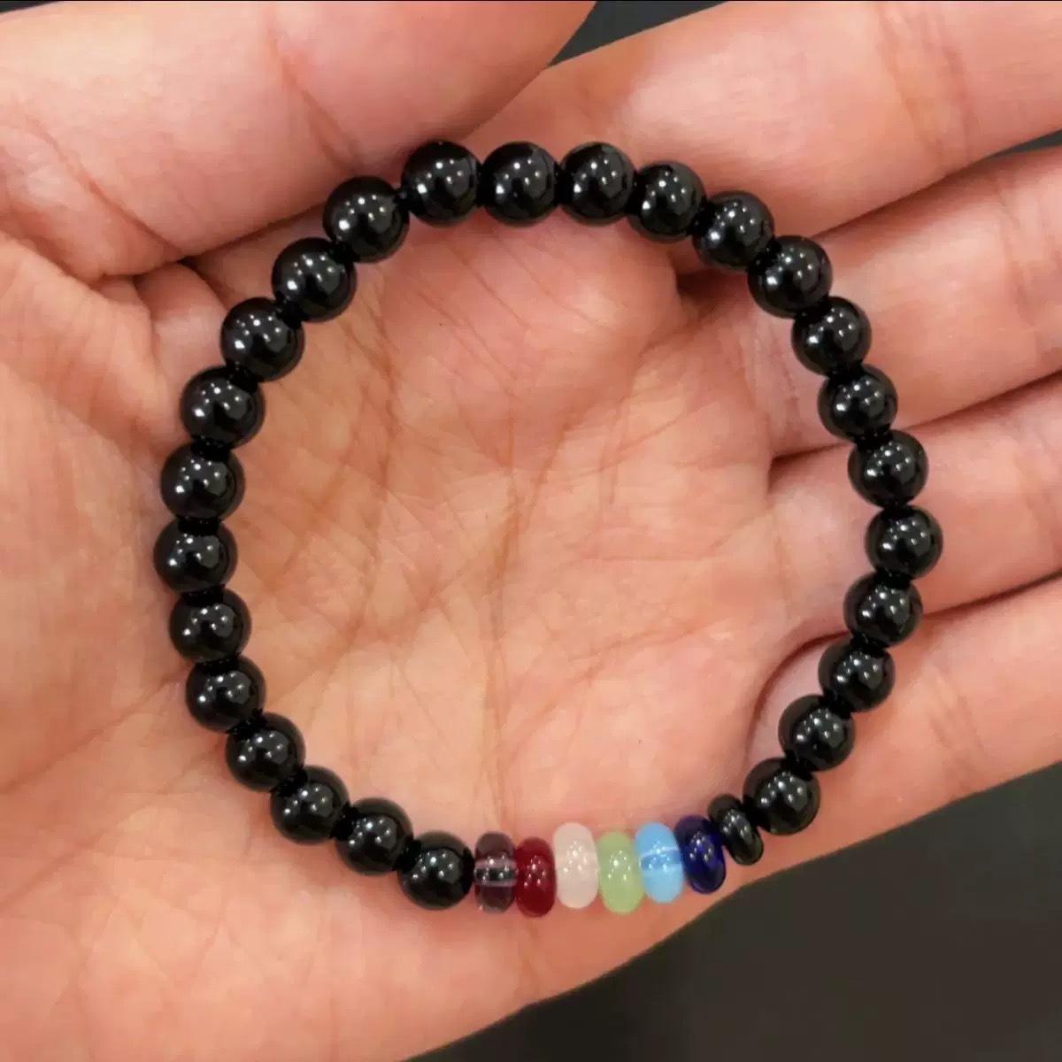 Colorful Energy Stone Obsidian Men s and Women s Bracelet - Unique High-end Design - Luxurious and Fashionable Handwear