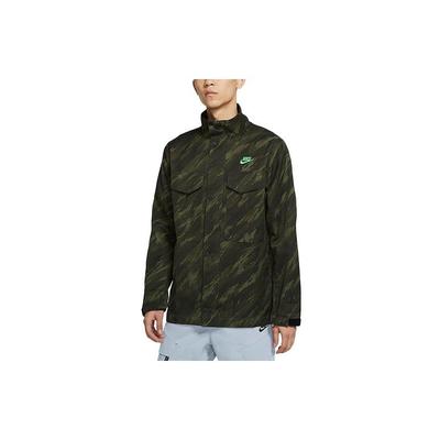 Sportswear Essentials+ M65 Stand Collar Long Sleeve Camouflage Jacket Men Jacket Impact-Green DD4663-355
