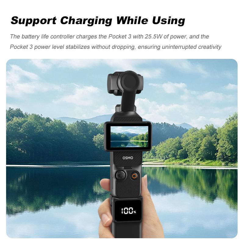 For DJI Osmo Pocket 3 5000mAh Battery Handheld Power Bank Hand Grip for Osmo Pocket 3 Accessorie