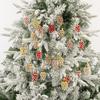 6cm Christmas Tree Ornaments Plastic Pine Cone Decorations Red Gold Silver Champagne Rose Gold 30pcs
