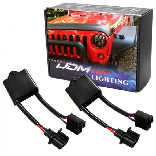 H4-To-H13 Jeep Wrangler JK Anti-Flicker Decoders For Any 7  Round LED Headlight