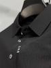 210g Men's Plus Size Embroidered Lapel Polo Shirt - Casual, Non-Iron, Dad Style