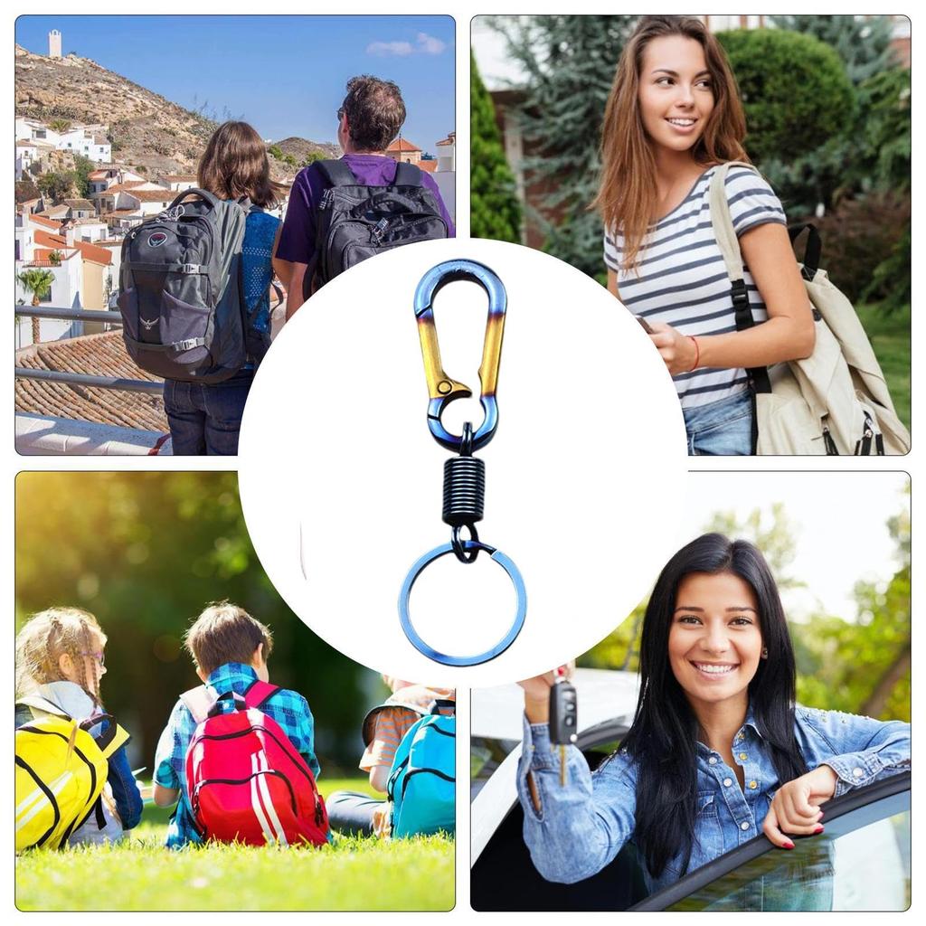 Titanium Carabiner, Bike Keychain, Metal Key Chain, Titanium Keychain, Motorcycle Keychain Clip, Belt Loop