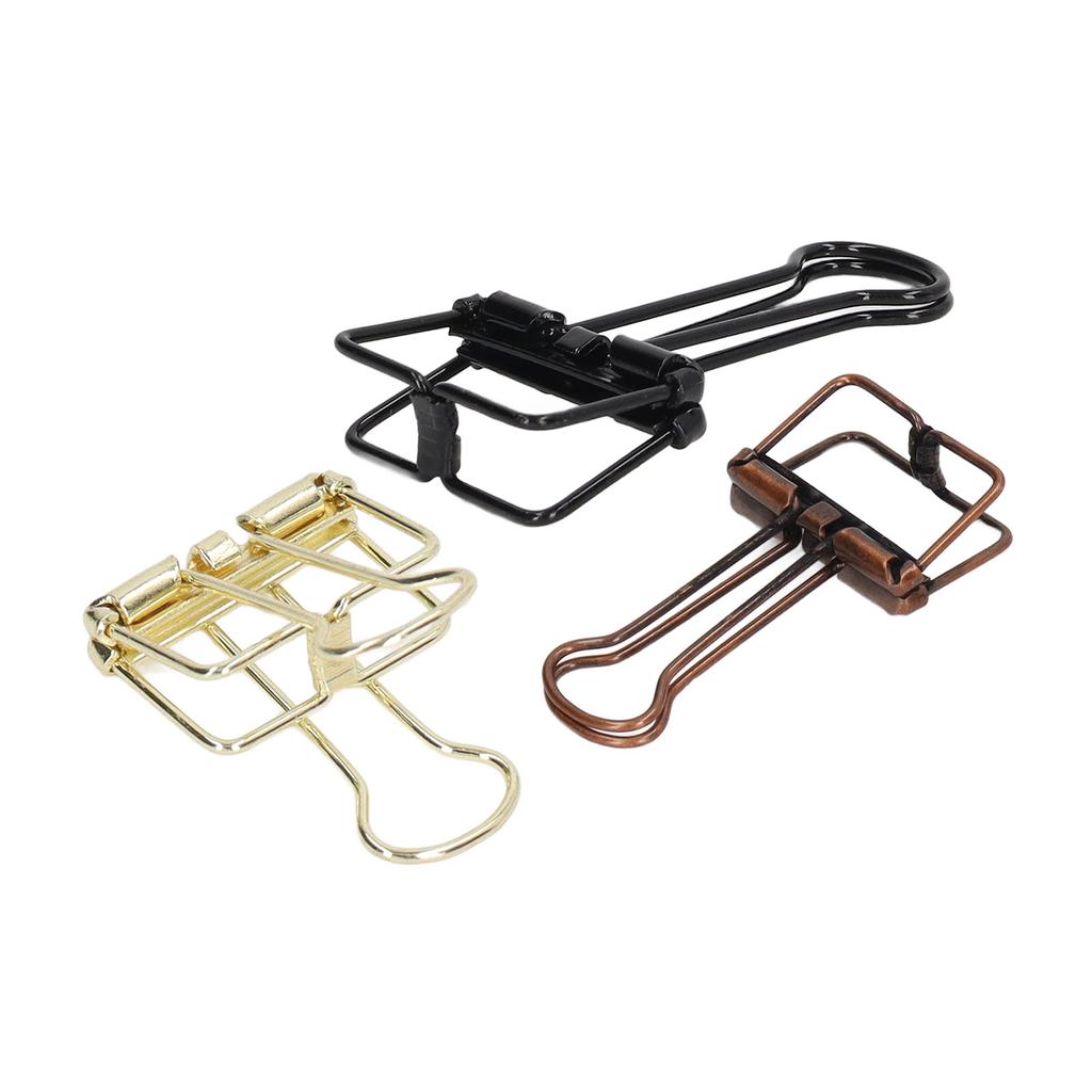 80Pcs Hollow Clips 0.7in Sturdy Metal Hollow Out Strong Clamping Paper Clamps for Home Office