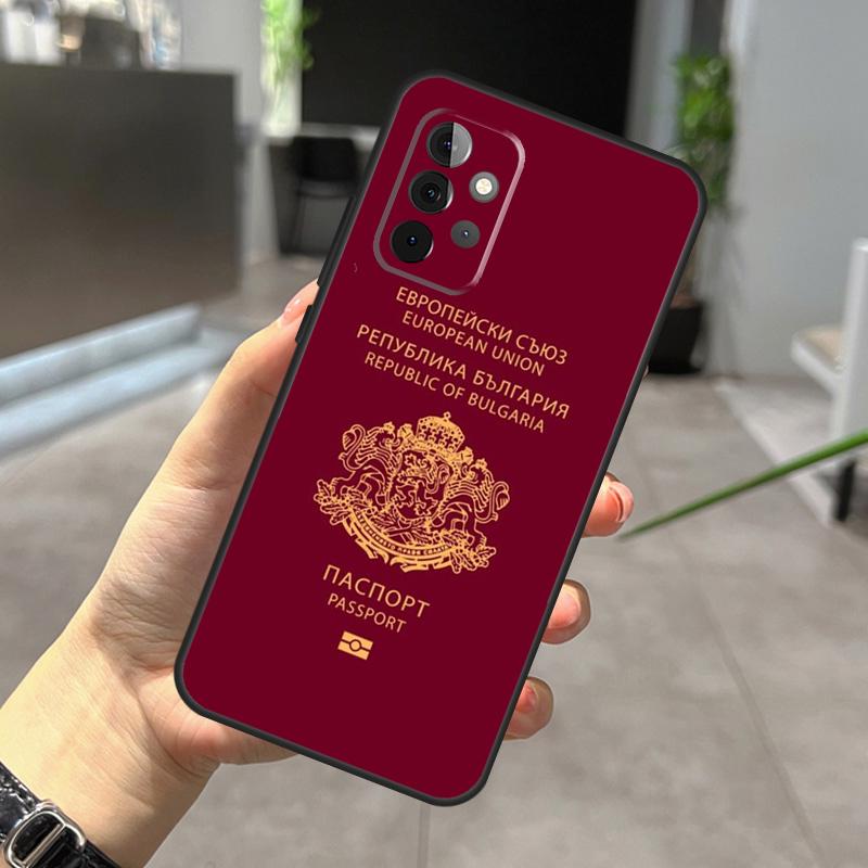 Bulgaria Flag Passport Case For Samsung Galaxy A22 A32 A52 A15 A16 A05 A26 A36 A56 A53 A33 A13 A34 A54 A14 A35 A55