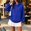 Women's Long Sleeve Color Hoodie for Casual Everyday Wear
