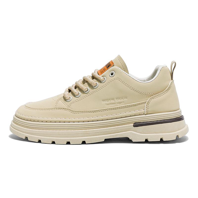Shoes For Man New Men's Sneaker Shoes Autumn Thick Soled Fashion Luxury Leather Casual Workwear Sneaker Motorcycle Shoes
