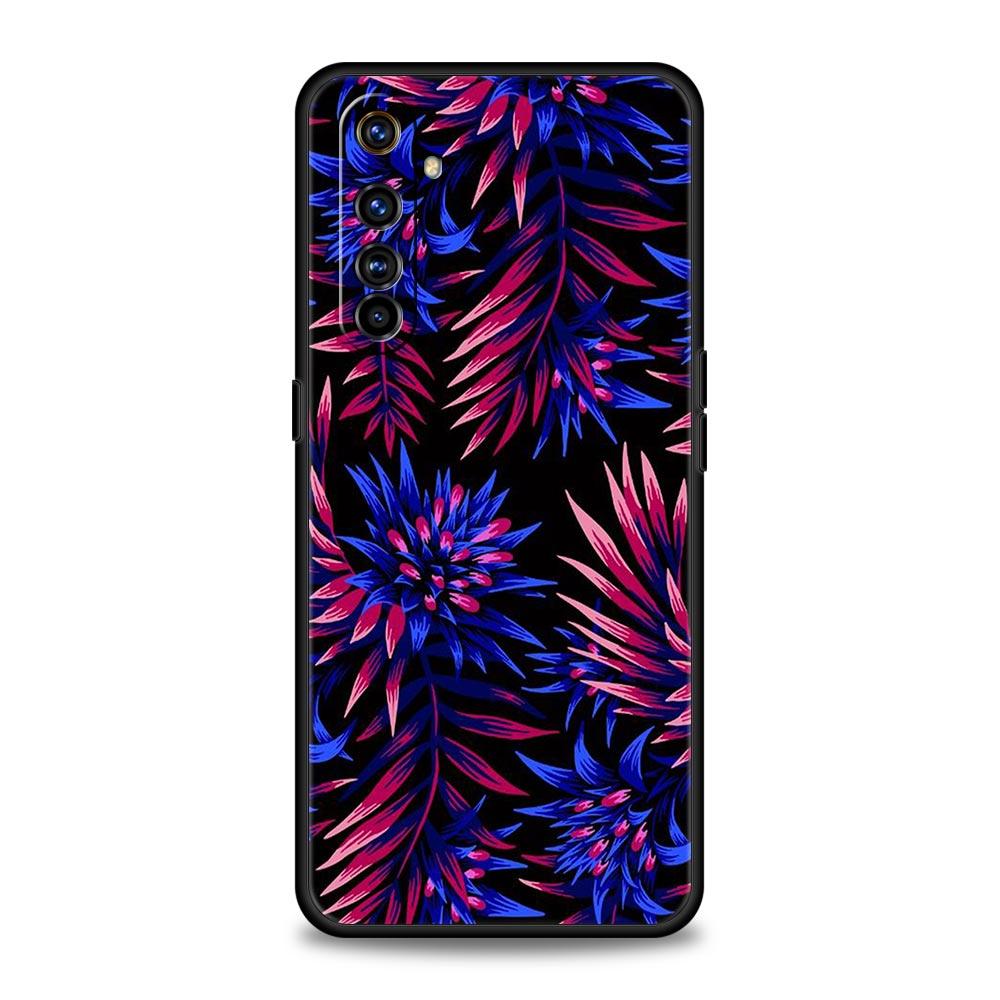 Vintage Banana Leaf Flower Phone Case For Realme 12 11 10 9 8 5G 7 6 GT5 GT3 GT2 Pro Plus C21 C11 C25 C35 GT Neo 2 3 3T 5 Cover