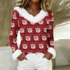 Camicie a Maniche Lunghe da Donna Magliette Carine Stampe Natalizie Magliette Bluse Casual Taglie Forti Top Basic Pullover