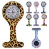 Fashion Patterned Silicone Nurses Brooch Tunic Fob Pocket Watch Stainless Dial