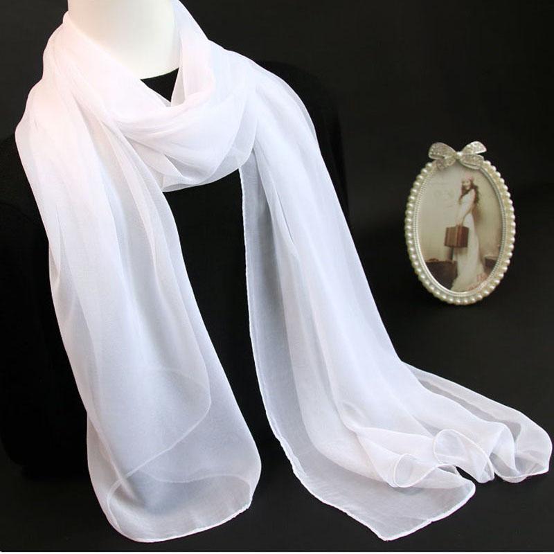Korean Solid Chiffon Transparent Travel Holiday Beach Towel Women's Silk Scarf Female Summer Thin Long Sunscreen Shawl V10