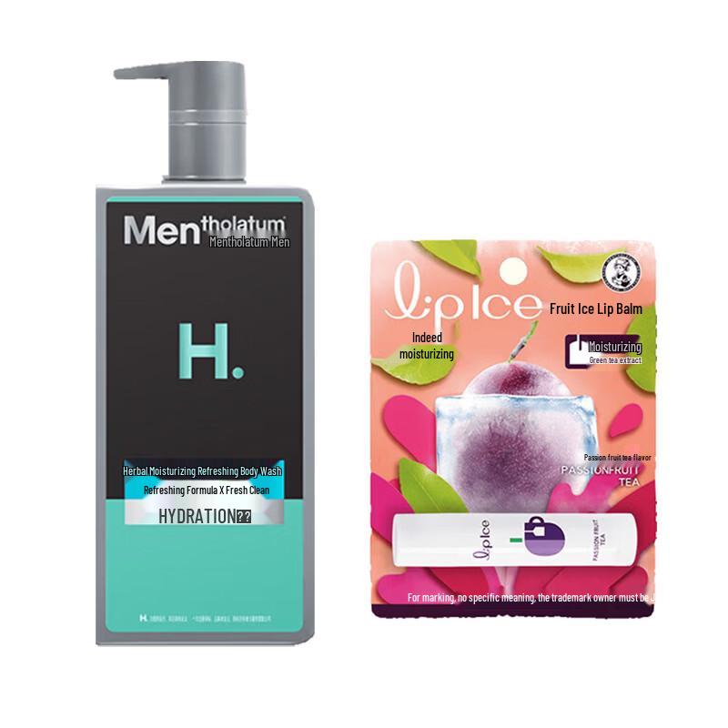 Набор для мужчин Mentholatum: Гель для душа и бальзам для губ