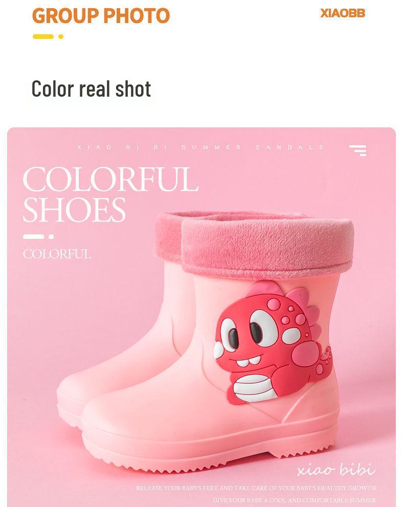 Cartoon Baby Non-Slip Waterproof Rubber Rain Boots - Cute Toddler Shoes