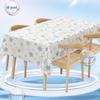 Disposable Waterproof Cartoon Snowflake Tablecloth for Christmas Party