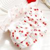 AZA Dog Princess Dresses for Small Dogs Clothes Cherry Costume Pet Suspenders Girl Cat Cute Lace Coat Floral Outfits Summer Costumes (M,Cherry)
