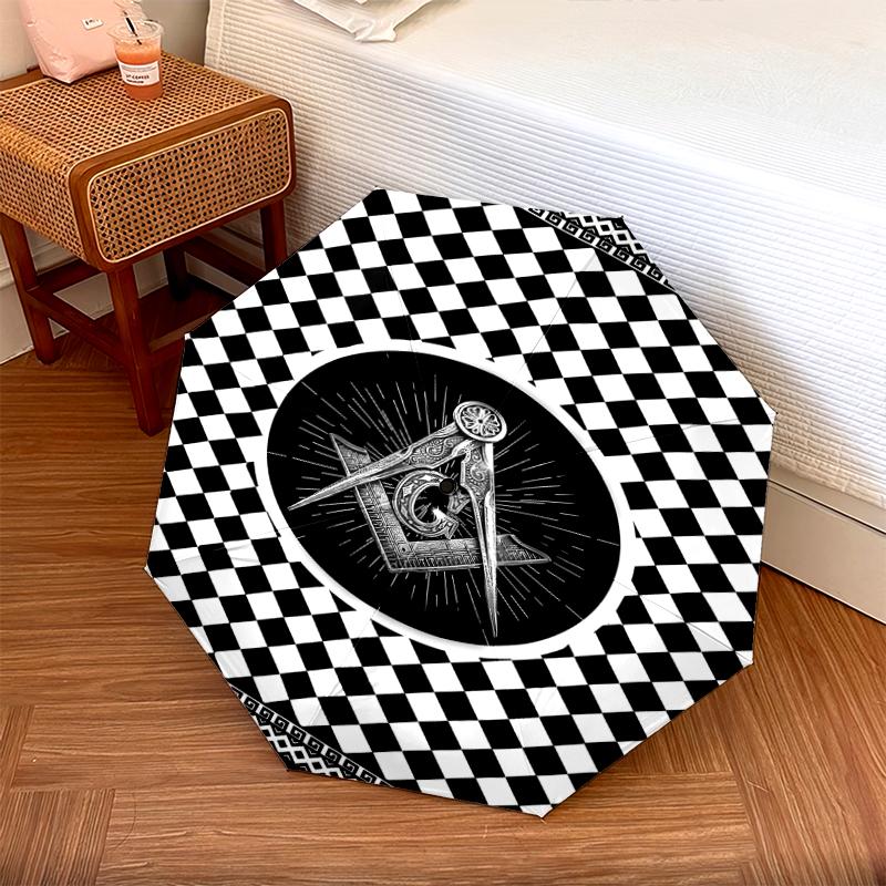 

1PC Freemasonry Umbrella Portable Folding Umbrella Iron Frame Hole Bone Structure Outdoor Home Umbrella A6