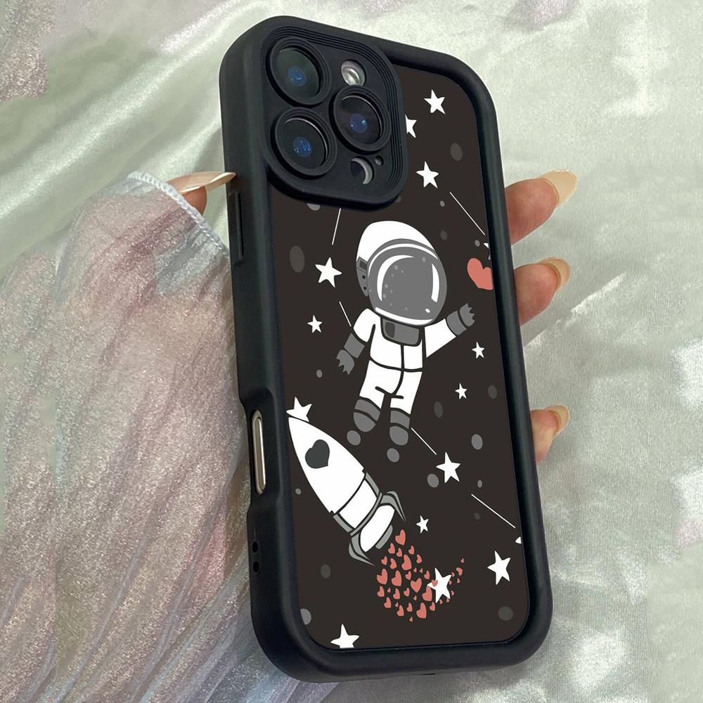 JT53 Astronautas Enamorados Phone for iPhone 17 Pro Max Samsung S26 A17 A07 Xiaomi 15T Redmi Note 14 Pro Plus Soft TPU Case Cover
