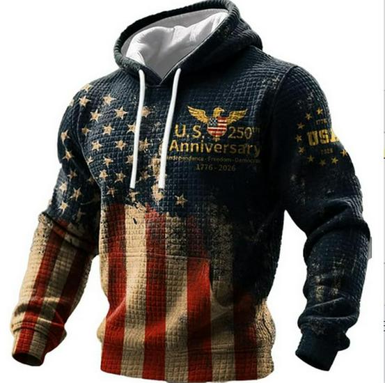 2026 Trendy Men's Hoodie for American Anniversary