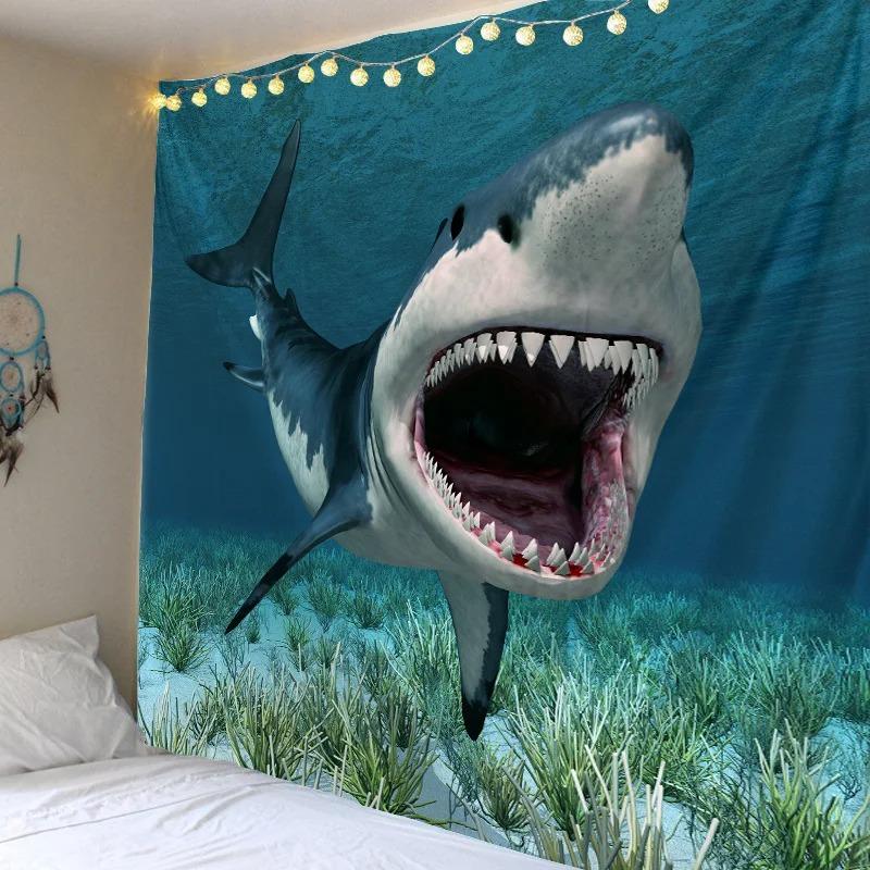 Декоративный гобелен с океанской акулой — фото 3