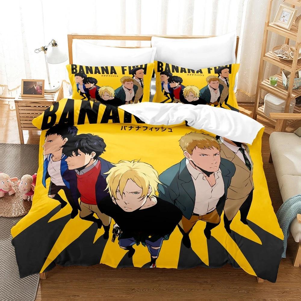 3D Druck Anime Banana Fish Bettwäsche Set Einzelbett Twin Full Queen King Size Bettset Erwachsene Kind Schlafzimmer Bettbezug Sets Heimtextilien