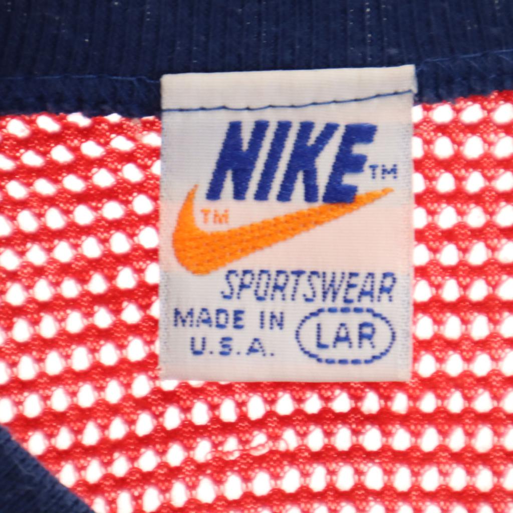 Nike 80s Made In USA Vintage Short Sleeve Mesh V-neck T-shirt Women Used