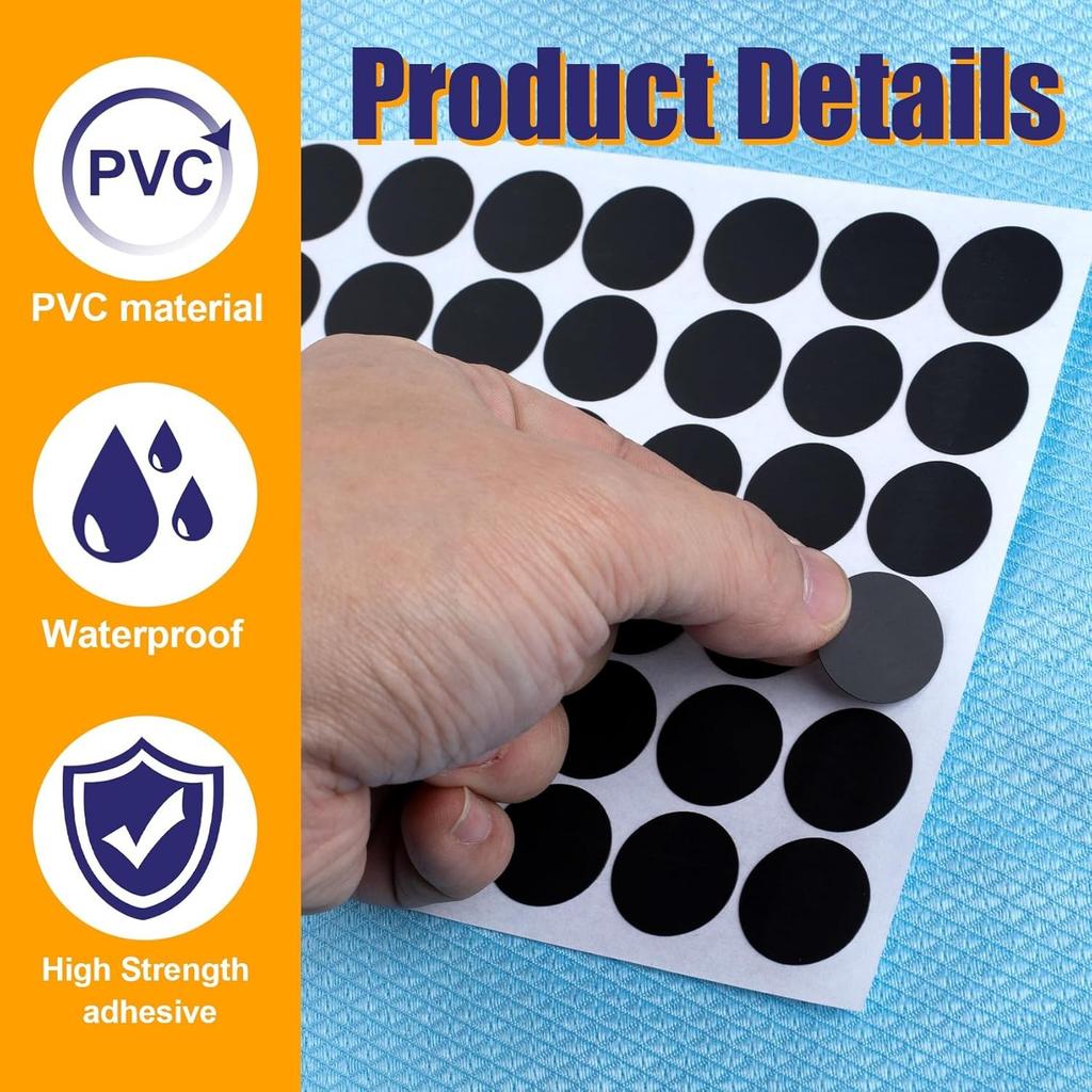 290 Pcs Self-Adhesive Screw Cover Stickers, 3 Sizes PVC Non-Faded Screw Hole