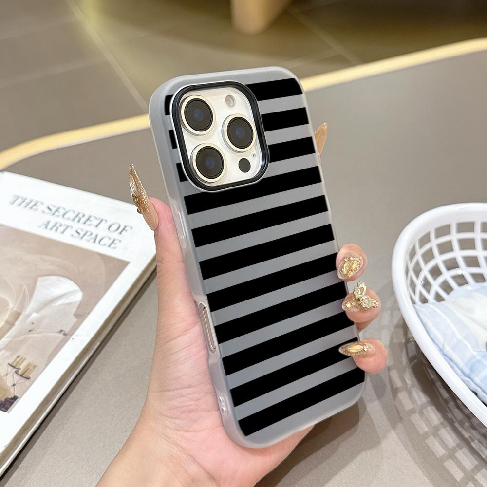 

Matte Candy 2 in 1 Phone Case for Samsung Galaxy A56 A36 A26 A17 A07 A06 A35 A16 A54 A34 A24 A15 A14 4G 5G Fashion Black Lines Samsung A17 4G